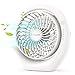 Produktbild FYLINA USB Ventilator Mini Tischventilator 360°Drehbar Desktop Lüfter 3 Geschwindigkeiten Super Leise USB Fan Einfach zu Tragen für Schlafzimmer Büro zu Hause Schule Camping