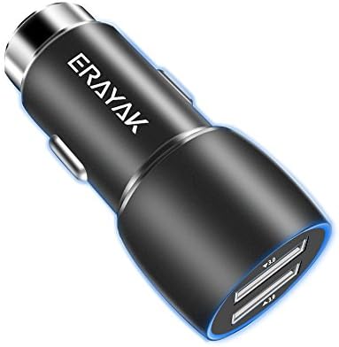 Erayak Bluetooth FM Transmitter and Dual Quick Charge 3.0 Car Charger (Quick Charge 3.0)