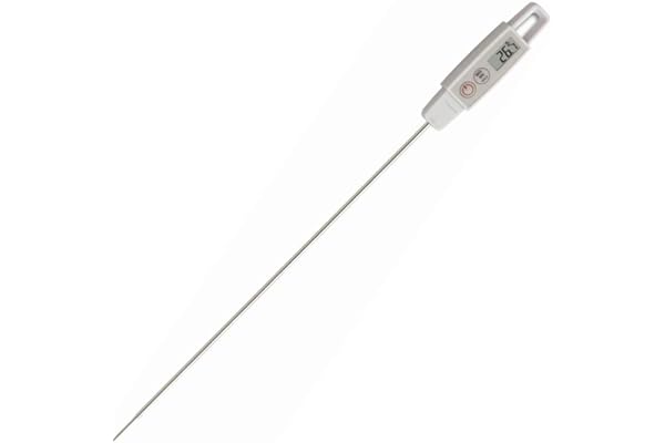 TFA Dostmann 30.1058.02 Thermomètre à sonde à piquer Plage de mesure -40 à +250 °C conforme HACCP, Blanc.
