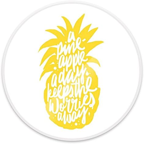 Pop Grip Mount Stands,Multi-Function Holder and Mount,Expanding Stand for iPhone Cellphone Smartphones - Yellower Pineapple2