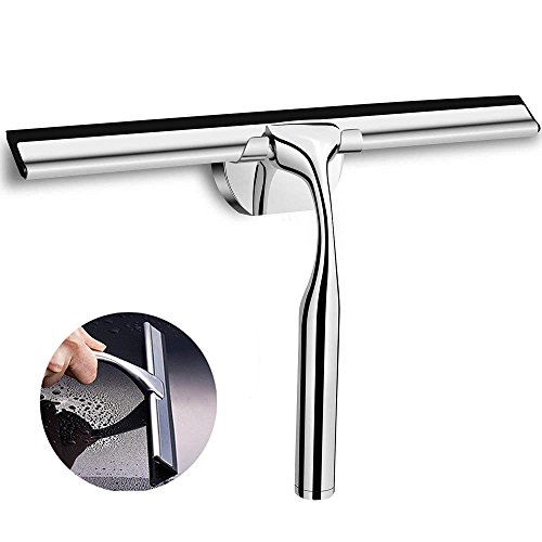 Preisvergleich Produktbild Werded – Duschwandwischer / Flitsche aus Edelstahl, Fensterwischer, für Badezimmer, Spiegel, Scheibenwischer, Fenster, Glas-Reinigung, NO.2