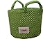 Minene Small Green with White Dots Fabric Storage Basket Organiser with Handles 18x22cm