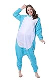 Unisex Erwachsene Kinder Pyjamas Cosplay Nachtwäsche Osterhase Tier Onesie Kostüme Schlafanzug Tieroutfit tierkostüme Jumpsuit (M, Blau Hase) -
