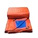 Produktbild QYQPB Blaue orange Plane-Polyäthylenregenstoffwasserfeste Sonnenschutzplane klebriger Dampf LKW-Plane Segeltuch, Stärke 0.23mm, 160 g / m2, 23 Größen vorhanden (Farbe : 2M*4M)