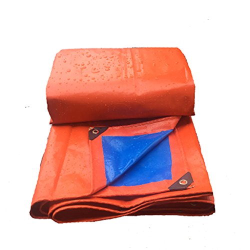 Preisvergleich Produktbild QYQPB Blaue orange Plane-Polyäthylenregenstoffwasserfeste Sonnenschutzplane klebriger Dampf LKW-Plane Segeltuch, Stärke 0.23mm, 160 g / m2, 23 Größen vorhanden (Farbe : 2M*4M)