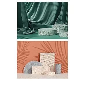 SAVIAURA 1 Sheet 2 in 1 Photography Backdrop 3D Flat Lay Tabletop Double-Sided 22x16 Photo Background PVC Wrinkle-Free for Small Products Food, Cosmetics Shoot (#2-Standing Props Pattern)