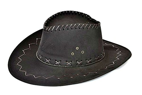 Preisvergleich Produktbild Frontline Hut Cowboyhut Westernhut Kunstleder Western (Schwarz)