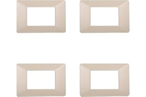 IXTRIMA Placca compatibile ViMAR plana, Placche In Plastica set 4 pezzi 3 posti per sostituzione placche esistenti - si adattano perfettamente a supporto originale