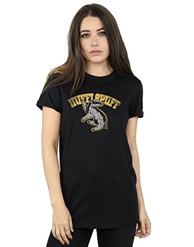Harry Potter Hufflepuff Crest T-Shirt For Women - Boyfriend Fit, Officially Licensed