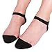 Produktbild Zarupeng Spitzen Boot Söckchen, Damen Sommer Sheer Glitter Transparente Mesh Kurze Strümpfe Unsichtbar Kurzsocken Sneaker Ballerina Socken (One Size, A)
