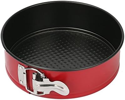 Springform Pan, 7" Non-stick Cake Pan Cheesecake Pan Leakproof Round Pan 7 Inch Cake Pan for Instant Pot with Removable Waffle Bottom and Quick-Release Latch Red Coating
