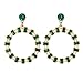 Price comparison product image Earrings Ear Stud for Women,Bohemian Women Circle Rhinestone Faux Crystal Eardrop Banquet Cocktail Earrings - Green