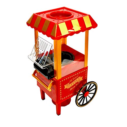Macchina per popcorn per popcorn a casa, macchina per popcorn, macchina per popcorn, macchina per popcorn, retrò, per popcorn, aria calda, senza grassi, senza olio, idea regalo