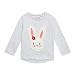 Bluezoo Kids Baby Girls Grey Bunny Applique Top Newborn