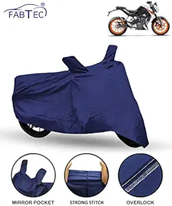 FABTEC Motorcycle Bike Body Cover for KTM Duke 200 (Blue)