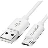 Concord C-321 2.1A 100cm Micro USB Data ve Şarj Kablosu - Beyaz