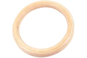 ERZU Anelli da palestra EZ con cinghie regolabili 32 mm – in legno, antiscivolo e confortevoli anelli da ginnastica con capacità di cuscinetto di 700 kg1543 lb per la costruzione muscolare, allenamento