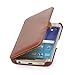 Produktbild StilGut Book Type Case mit Clip, Hülle Tasche aus Leder für Samsung Galaxy S6 Edge, Cognac
