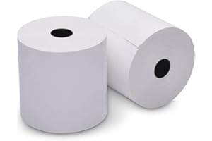 DISTRIPOS 50 x Rouleau Ticket De Caisse Enregistreuse 80x80x12mm - Bobine Papier Thermique Imprimante - Sans Bisphénol A