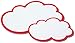 Produktbild Nobo 1901318 Moderationskarte Wolke, 170 g/m2 Papierqualität, 620 x 370 mm, 20 Stück, weiß mit rotem Rand