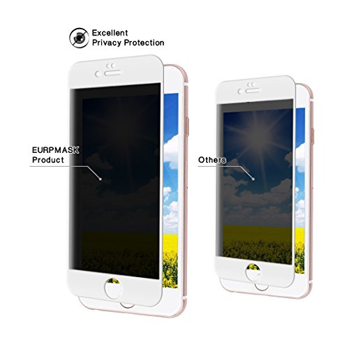 iPhone 7 Plus Panzerglas, iPhone 7 Plus Full Screen Protector, Rosa Schleife 2 Stück iPhone 9H Härtegrad Displayschutzfolie Schutzfolie Anti Spy Schutzglas mit Siebdruck Edge Schutz für iPhone 7 Plus - 4