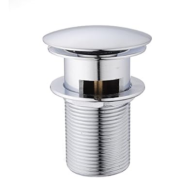 Hapilife [Pop-up bonde Push Button] Hapilife Bonde de lavabo clic-clac à clapet avec trop-plein en laiton chromé
