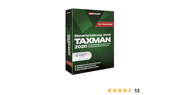 Lexware Taxman 2020 Fur Das Steuerjahr 2019 Minibox Ubersichtliche Steuererklarungs Software Fur Vermieter Amazon De Software