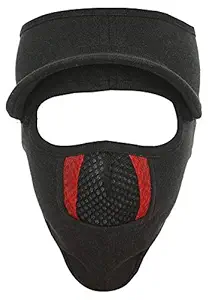 I'm Unique Unisex Lycra Cap Face Mask - (Black Red Black)