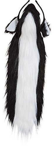 Skunk set (headband with fur, tail, mask)