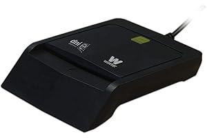 Woxter Lector DNI Electrónico Negro - Lector de DNI Electrónico Inteligente, DNI 3.0, Plug & Play, Compatible con PC y Mac