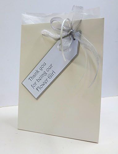 Small Gift Bag - Silver Thank You Flower Girl