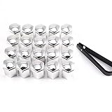 Schluesselweite: 17 mm SurePromise One Stop Solution for Sourcing 20 x 17mm Kappen-Set Radschrauben Radmuttern Schrauben Abdeckungen Chrom Kappen Radschrauben + Demontagezange