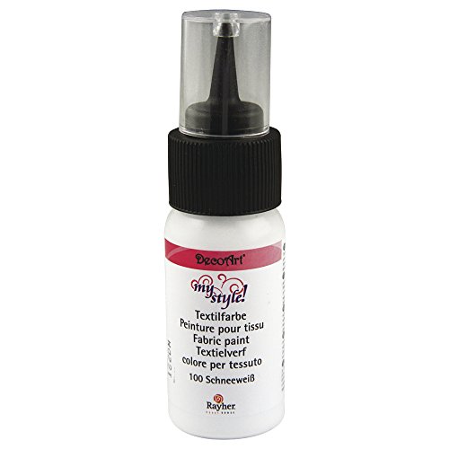 Rayher Hobby 38481100 My Style Textilfarbe auf Blisterkarte, Flasche 29 ml, schneeweiß
