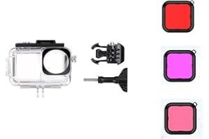 ZLIT 45 m wasserdichtes Gehäuse + 3 Farbfilter, passend für DJI OSMO Action 3 Kamera, tragbares, schützendes, wasserdichtes Tauchgehäuse