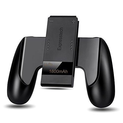 Preisvergleich Produktbild Expresstech @ Ladegerät Griff Joy-Con ladegerät Grip Lade grip Griff Unterstützung Halter Stützhalter 1800mAh für NINTENDO SWTICH Nintendo Switch Joy Con Gamepad Controller