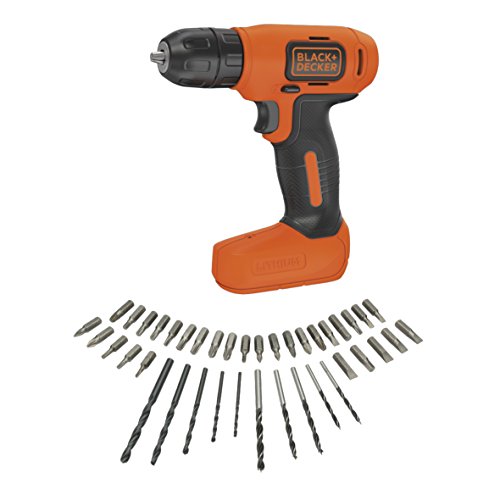 Black + Decker BDCD8A40T-QW taladro atornillador UltraCompacto, con 40 accesorios, 7,2 V/1,5 Ah