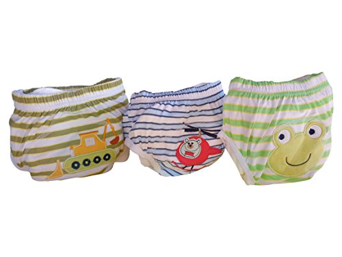 Three Little Imps Soft Reusable Practical Toddler Training Pants - Set of 3 Colourful Individual Patterns - (3 yrs+ 14-24kg) - Set B - Size Large