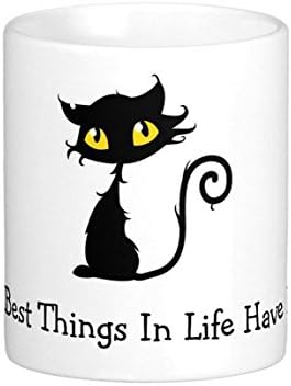 The Best Things In Life Have Fleas Funny Cat Basic White Mug - Best Gift For Mom! Mather's Coffee Tea 11oz Ceramic Cup. Unique Gifts For Women &amp; Husband! Christmas, Birthday, Mather's Day - Customize mug - Customize mug by LVSURE