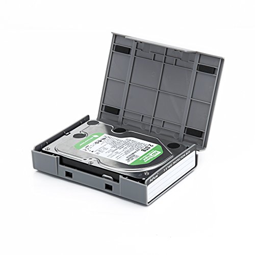 SISUN® 3.5 inch HDD Protector Case , Professional Premium Hard Drive Protection Box für 3,5 Zoll HDD Festplatten schutzhülle (Grau) - 3