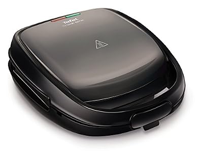 Tefal sw341b Snack Time avec appareil multifonctionnel pour gaufres et des sandwichs comprenant 2 ensembles de plaques, 700 W, gris / noir