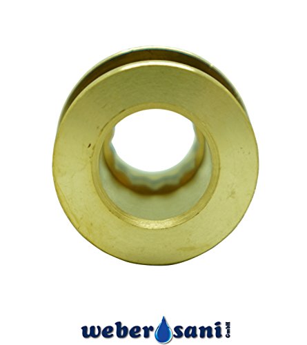 WeberSani Regentonnenverschraubung Faßverschraubung Messing mit 1″ Aufnahme für Zapfhahn - 3
