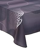 100% Poliester L\'Harmonie Du Décor - 1721368, Mantel Rectangular, 150 X 240 Cm, Kosmo, Poliéster Estampado, Gris