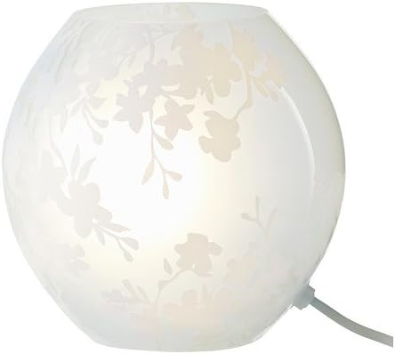Graceful KNUBBIG Table lamp, cherry-blossoms white