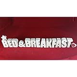 Beton, Steinguss Buchstaben 3 D Deko Schriftzug BED & BREAKFAST als Geschenk verpackt!