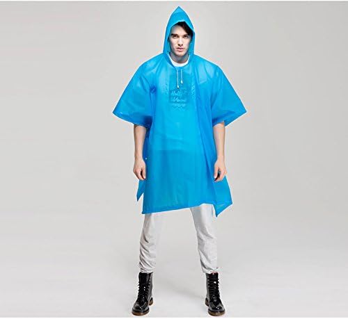 Keleidun Outdoor Adult Raincoat EVA Protable Bike Bicycle Poncho (Blue)