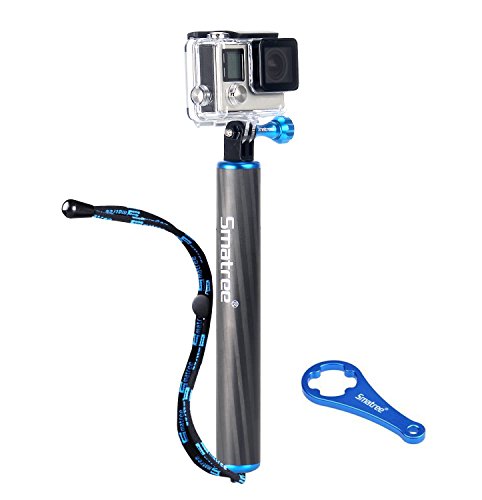 Smatree SmaPole F1 Wasserdicht Schwimmend Kohlefaser Handgriff fr GoPro Hero 5/4/3+/3/2/1 (Blau)