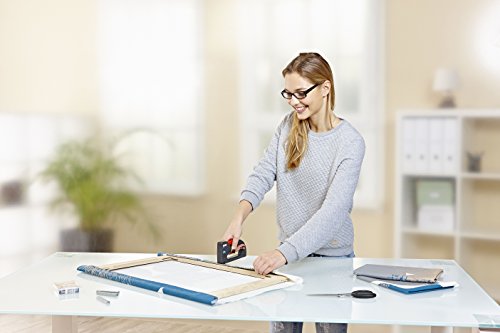 Novus Handtacker J – 11 creative, Tacker aus ABS-Kunststoffgehäuse, Unterlademechanik mit Sicherheitsentriegelung, Griffverriegelung, Klammersichtfenster und Gurthaken, 030-0436 - 2