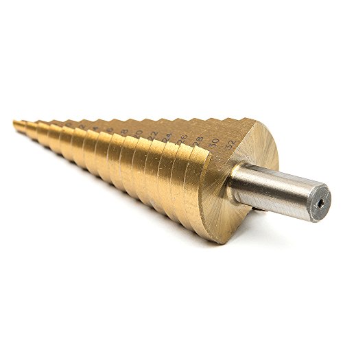 Hakkain Stufenbohrer HSS Titanbeschichtet Stahl 4/12/20/32mm Boherset für Elektrowerkzeug1 Set ,3tlg. - 6