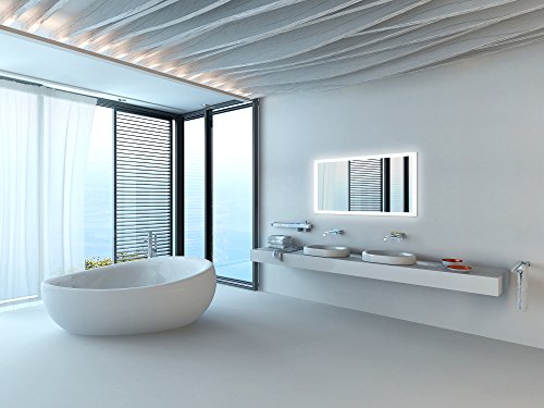 Noemi – LED Badspiegel mit Beleuchtung + Kippschalter – (B) 120 cm x (H) 80 cm - 2