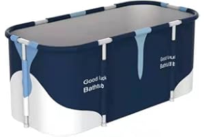 Eeneme Vasca da bagno pieghevole portatile, grande vasca da bagno per adulti, vasca da bagno di famiglia SPA, vasca da bagno per doccia, bagno caldo per il ghiaccio per bambini adulti (24 x 55 x 20